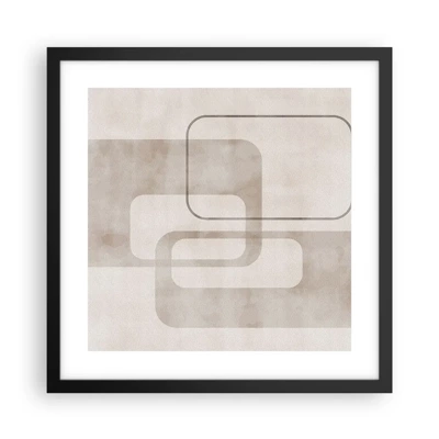 Poster in black frame - Geometrical Grout - 40x40 cm