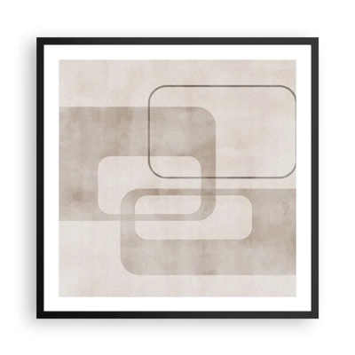 Poster in black frame - Geometrical Grout - 60x60 cm