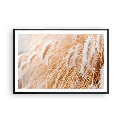 Poster in black frame - Golden Rustling of Grass - 91x61 cm