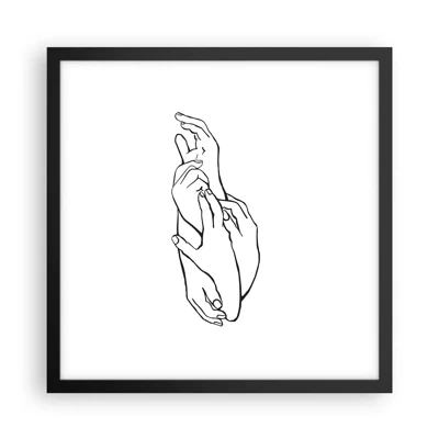 Poster in black frame - Good Touch - 40x40 cm