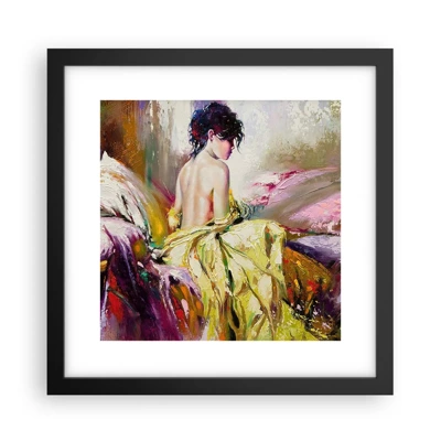 Poster in black frame - Graceful in Yellow - 30x30 cm