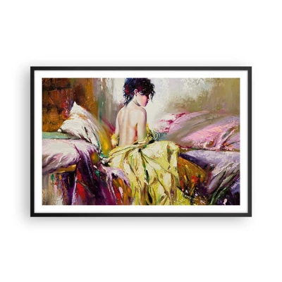 Poster in black frame - Graceful in Yellow - 91x61 cm