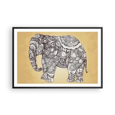 Poster in black frame - Hidden Elephant - 91x61 cm