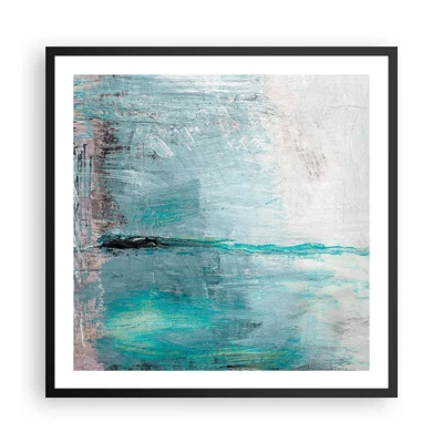 Poster in black frame - Horizontally in Blue - 60x60 cm