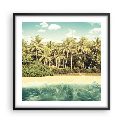 Poster in black frame - How about Here? - 50x50 cm