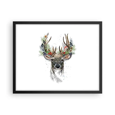 Poster in black frame - In Christmas Attire - 50x40 cm