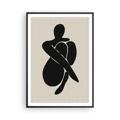 Poster in black frame - In Her Own Arms - 70x100 cm