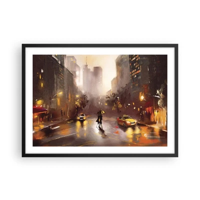 Poster in black frame - In New York Lights - 70x50 cm
