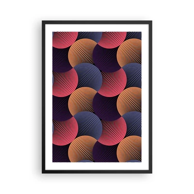 Poster in black frame - In a Circular Rhythm - 50x70 cm