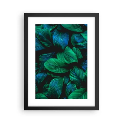 Poster in black frame - In a Green Crowd - 30x40 cm