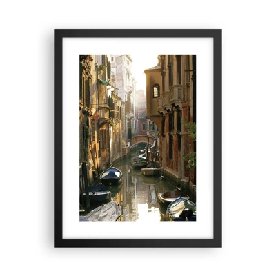 Poster in black frame - In a Venetian Alley - 30x40 cm