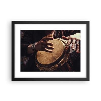 Poster in black frame - In the Rhythm of the Heart - 40x30 cm