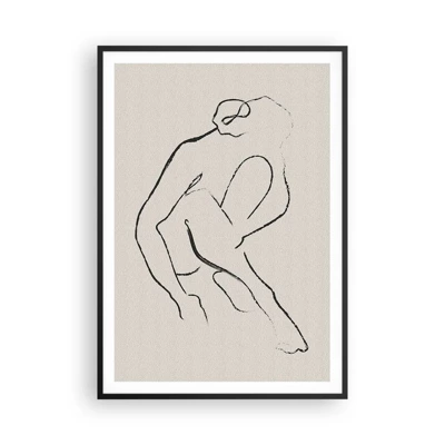 Poster in black frame - Intimate Sketch - 70x100 cm