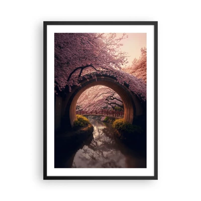 Poster in black frame - Japanese Spring - 50x70 cm