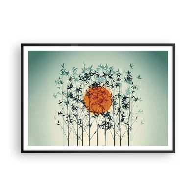 Poster in black frame - Japanese Sun - 100x70 cm