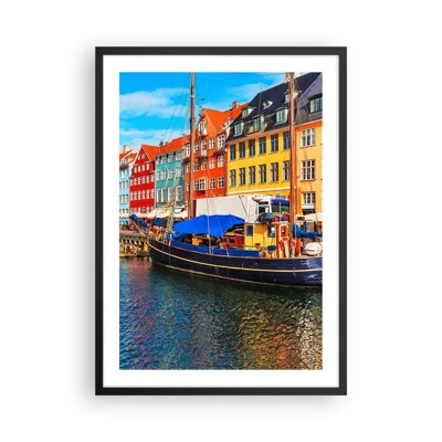 Poster in black frame - Joyful Coast - 50x70 cm