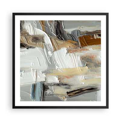 Poster in black frame - Layers of Colour - 60x60 cm