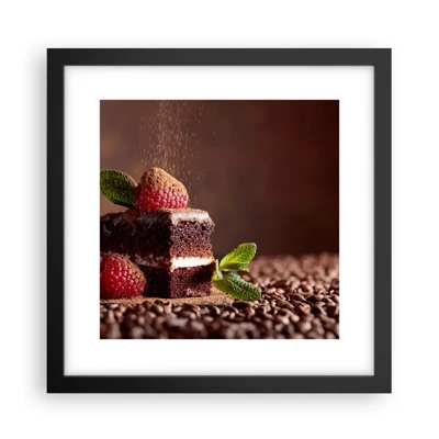 Poster in black frame - Life Is Sweet - 30x30 cm