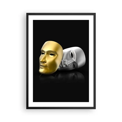 Poster in black frame - Life Is a Theatre - 50x70 cm