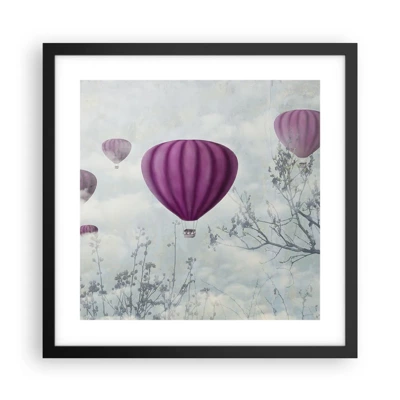 Poster in black frame - Like Ships in the Sky - 40x40 cm