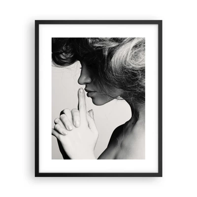 Poster in black frame - Listening to Herself - 40x50 cm