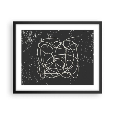 Poster in black frame - Lost Thoughts - 50x40 cm