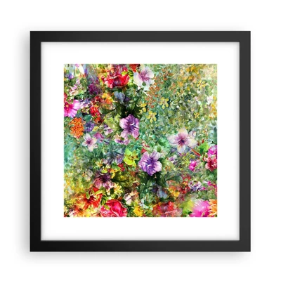 Poster in black frame - Lost in the Flowers - 30x30 cm