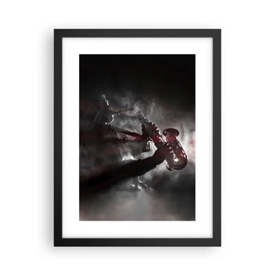 Poster in black frame - Lost in the Fog of Jazz - 30x40 cm