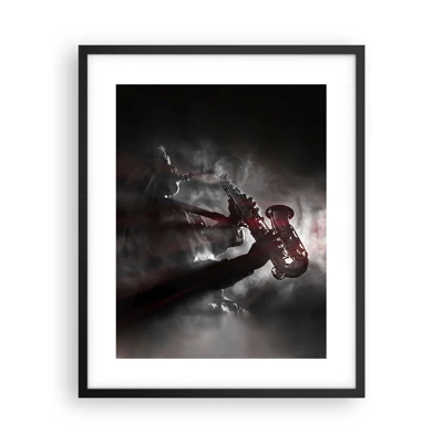 Poster in black frame - Lost in the Fog of Jazz - 40x50 cm