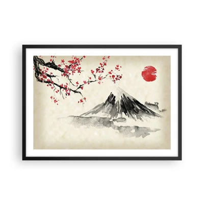 Poster in black frame - Love Japan - 70x50 cm