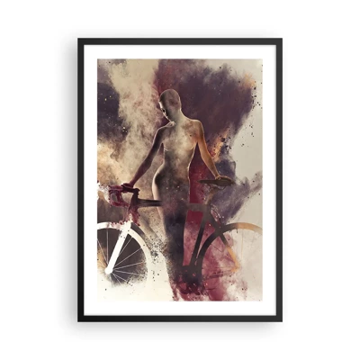 Poster in black frame - Marble Sculpted Biker's Soul - 50x70 cm