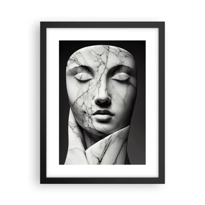 Poster in black frame - Marble Shapes - 30x40 cm