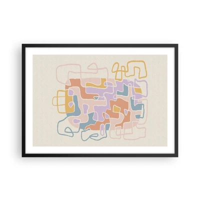 Poster in black frame - Maze - Joyful Adventure - 70x50 cm