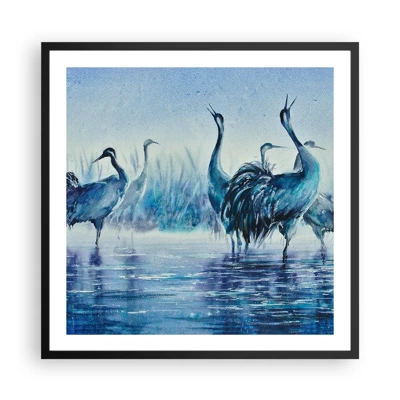 Poster in black frame - Morning Encounter - 60x60 cm