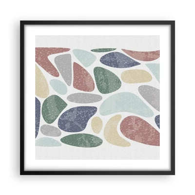 Poster in black frame - Mosaic of Powdered Colours - 50x50 cm