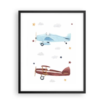 Poster in black frame - Mr Pilot We Are Waiting! - 40x50 cm