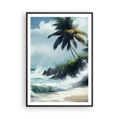 Poster in black frame - On a Tropical Shore - 70x100 cm