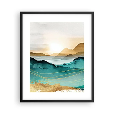 Poster in black frame - On the Verge of Abstract - Landscape - 40x50 cm