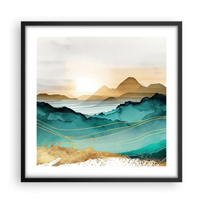 Poster in black frame - On the Verge of Abstract - Landscape - 50x50 cm