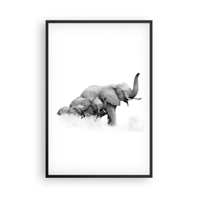 Poster in black frame - One, Two, Three - 61x91 cm