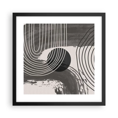 Poster in black frame - Oval Wins - 40x40 cm