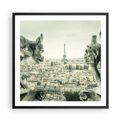 Poster in black frame - Parisian Talks - 60x60 cm