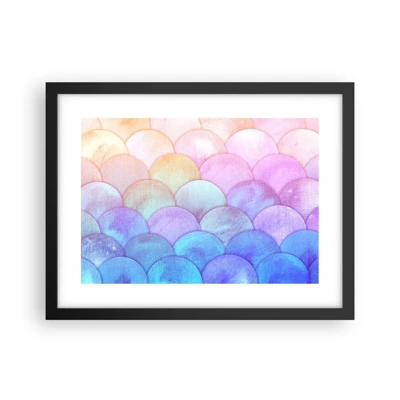 Poster in black frame - Pearl Scale - 40x30 cm