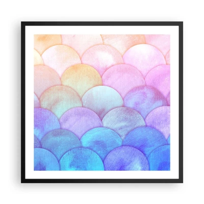 Poster in black frame - Pearl Scale - 60x60 cm