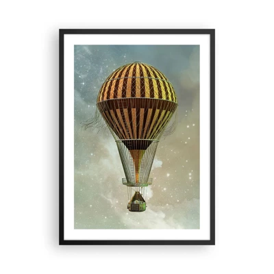 Poster in black frame - Pioneer Flight - 50x70 cm