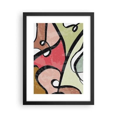 Poster in black frame - Pirouettes Among Colours - 30x40 cm