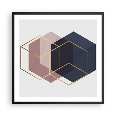 Poster in black frame - Power of Simplicity - 60x60 cm