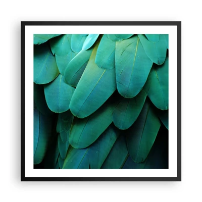 Poster in black frame - Precision of Parrot Nature - 60x60 cm