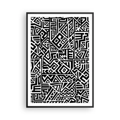 Poster in black frame - Precolumbian Composition - 70x100 cm