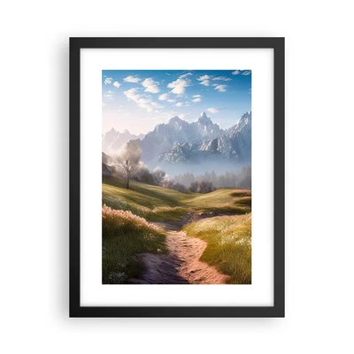 Poster in black frame - Quiet Valley - 30x40 cm